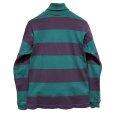 画像3: 〜90's【USA製】ビンテージ【L.L.Bean】LLビーン【緑ｘ紫】ボーダー【タートルネック】ロンT【レディース古着】【レディースＳ】<br> (3)