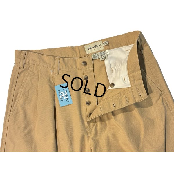 画像3: 90's ビンテージ【Eddie Bauer】【エディーバウアー】【ライトブラウン】２タック【コットンパンツ】【35ｘ30】 