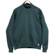 画像1: 90's【USA製】【RUSSELL】ラッセル 【ビンテージ】ダークグリーン 前V【無地】【タートルネックスウェット】【サイズM】<br> (1)