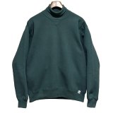 90's【USA製】【RUSSELL】ラッセル 【ビンテージ】ダークグリーン 前V【無地】【タートルネックスウェット】【サイズM】 