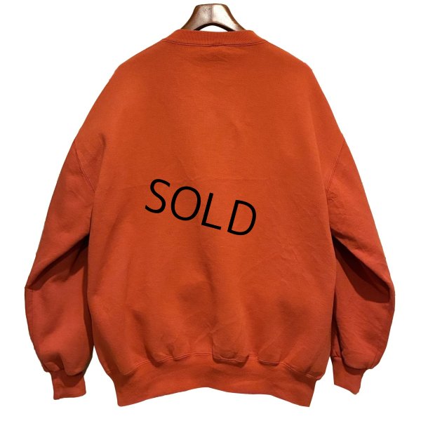 画像3: 90'ｓ【USA製】【RUSSELL】ラッセル 【ビンテージ】オレンジ【無地】【クルーネック】前V スウェット【サイズXXL】 