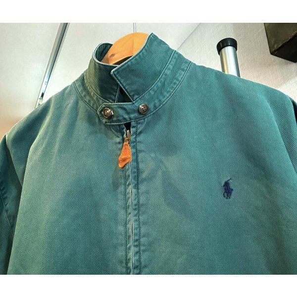 画像4: 90's USA製 ビンテージ【ラルフローレン】【RALPH LAUREN】【緑】コットン【スウィングトップ】【ジップアップブルゾン】【サイズM】 
