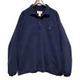 画像1: 90's〜 ビンテージ【Eddie Bauer】【エディーバウアー】【白タグ】紺【無地】【ポロシャツタイプスウェット】【サイズXL】<br> (1)