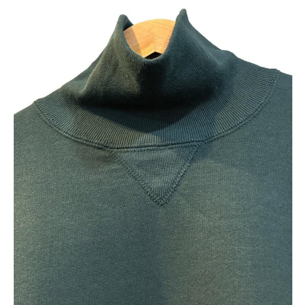 画像5: 90's【USA製】【RUSSELL】ラッセル 【ビンテージ】ダークグリーン 前V【無地】【タートルネックスウェット】【サイズM】 