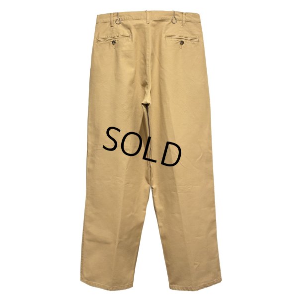画像4: 90's ビンテージ【Eddie Bauer】【エディーバウアー】【ライトブラウン】２タック【コットンパンツ】【35ｘ30】 