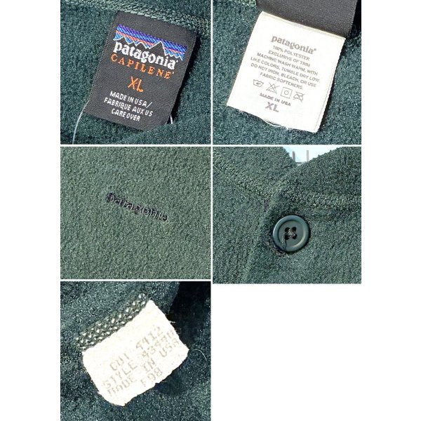 画像2: 〜90's USA製 ビンテージ【パタゴニア】patagonia 【緑】キャプリーン【ヘンリーネックフリース】【サイズXL】 