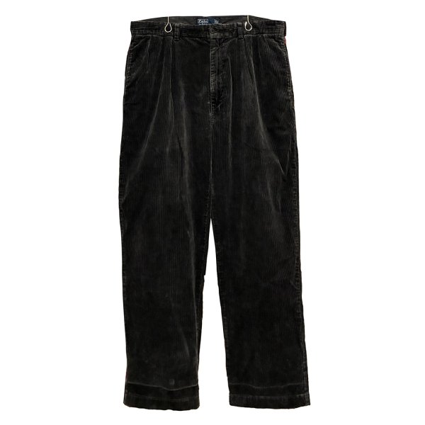 画像1: ビンテージ【ラルフローレン】POLO RALPH LAUREN【チャコール】ANDREW PANTS【２タック】【コーデュロイパンツ】【36×30】 