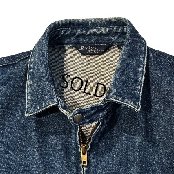 画像5: 80's USA製 ビンテージ【ラルフローレン】【RALPH LAUREN】【デニム】コットン【スウィングトップ】【ジップアップブルゾン】【サイズＬ】 
