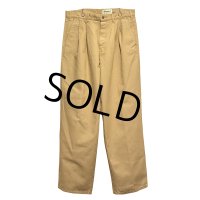 90's ビンテージ【Eddie Bauer】【エディーバウアー】【ライトブラウン】２タック【コットンパンツ】【35ｘ30】 