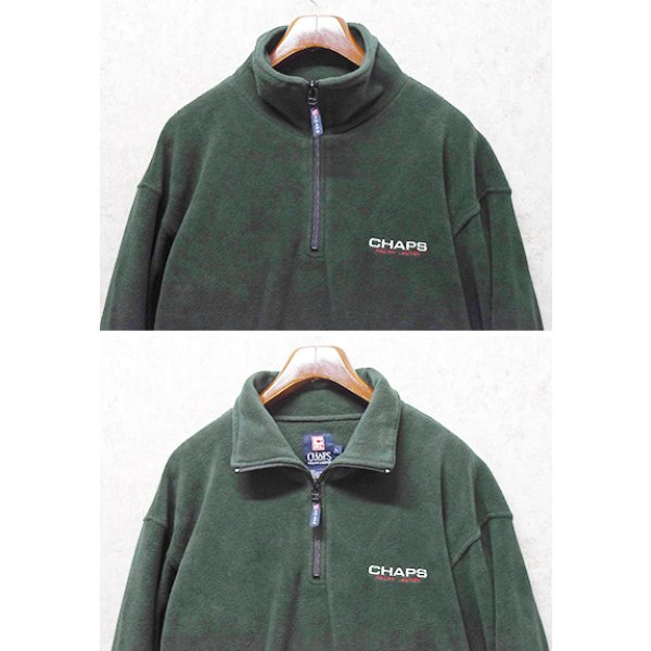 画像3: ビンテージ【CHAPS】チャップス【ラルフローレン】RALPH LAUREN【緑】フリース【ハーフジップ】【フリースジャケット】【サイズＬ】  