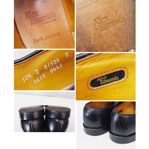 画像2: USA製【アレンエドモンズ】【Allen Edmonds】Park Avenue【パークアベニュー】【黒】【ストレートチップ】【10 1/2】【28.5cm程度】 