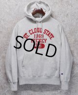 ビンテージ【チャンピオン】【Champion】グレー【ST.CLOUD STATE HOCKEY】ホッケーチーム【プリント】【リバースウィーブパーカー】【サイズS】 
