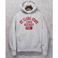 ビンテージ【チャンピオン】【Champion】グレー【ST.CLOUD STATE HOCKEY】ホッケーチーム【プリント】【リバースウィーブパーカー】【サイズS】 