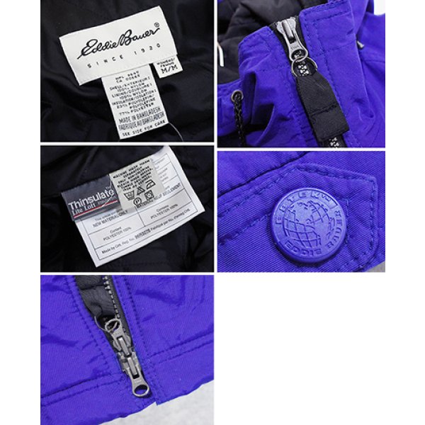 画像2: 90's~【ビンテージ】【白タグ】【エディーバウアー】【ダークブルー】【ナイロンパーカー】【ナイロンジャケット】レディース古着【レディースM】 