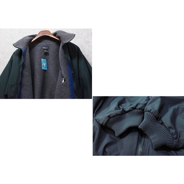 画像3: 90's USA製【パタゴニア】patagonia ナイロン【シェルドシンチラジャケット 】【緑×裏地グレー】【裏フリースブルゾン】【サイズM】 