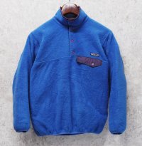 90s USA製 ビンテージ【パタゴニア】patagonia【水色】【スナップT】【フリースプルオーバー】【サイズXS】 