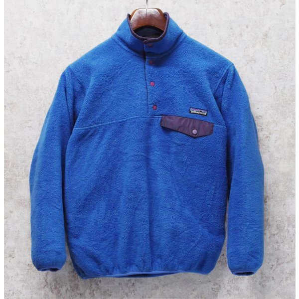 画像1: 90s USA製 ビンテージ【パタゴニア】patagonia【水色】【スナップT】【フリースプルオーバー】【サイズXS】 