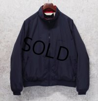 90’s【ビンテージ】【エディーバウアー】【Eddie Bauer】【紺×裏地メッシュ】ナイロンジップアップブルゾン【サイズＬ】 