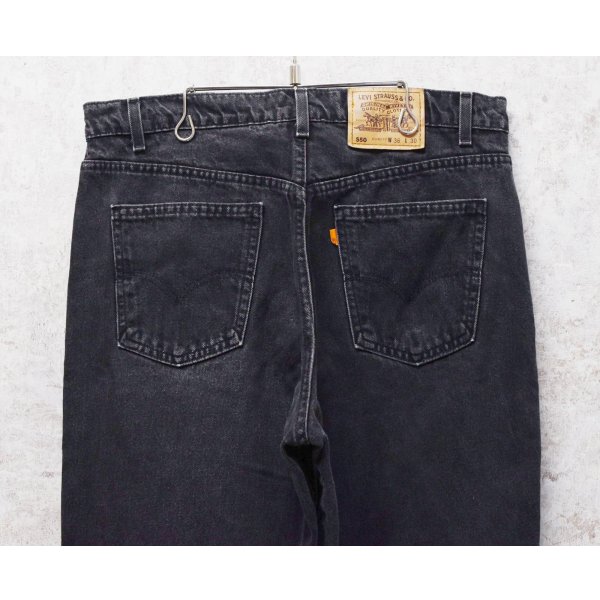画像4: 90's【USA製】【ビンテージ】【LEVI'S】【リーバイス５５０】550 黒 デニムパンツ ブラックデニム【36ｘ30】 