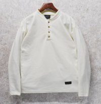 ＵＳＡ製【ビンテージ】【PERIGEE】ペリジー【オフホワイト】ヘンリーネック【フリースカットソー】【サイズL】 