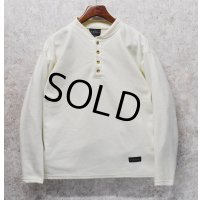 ＵＳＡ製【ビンテージ】【PERIGEE】ペリジー【オフホワイト】ヘンリーネック【フリースカットソー】【サイズL】 