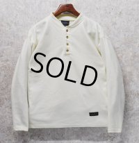 ＵＳＡ製【ビンテージ】【PERIGEE】ペリジー【オフホワイト】ヘンリーネック【フリースカットソー】【サイズL】 