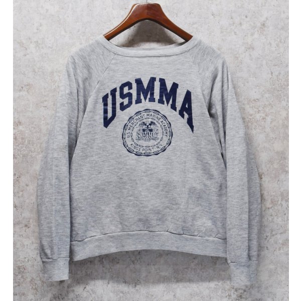 画像1: 80’ｓ【USA製】ビンテージ【Champion】【チャンピオン】USMMA グレー【スウェット】【グレー】【サイズL】 
