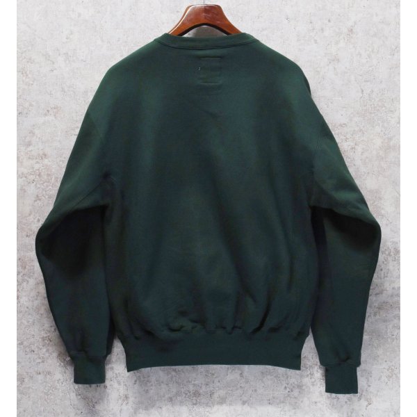 画像3: 90’ｓ〜【ビンテージ】USA製【ラッセル】PRO COTTON グリーン【緑】無地 前Ｖ スウェット【サイズＭ】 