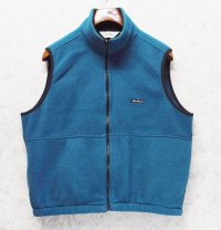 90's~【ビンテージ】【Eddie Baue】【エディーバウアー】白タグ【青】【フリースベスト】【サイズM】 
