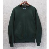 90’ｓ〜【ビンテージ】USA製【ラッセル】PRO COTTON グリーン【緑】無地 前Ｖ スウェット【サイズＭ】 