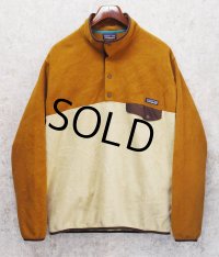 ビンテージ【パタゴニア】patagonia【ブラウンｘベージュ】【スナップT】【フリースプルオーバー】【サイズＬ】 