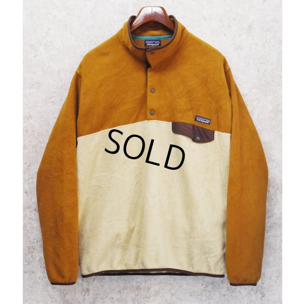 画像1: ビンテージ【パタゴニア】patagonia【ブラウンｘベージュ】【スナップT】【フリースプルオーバー】【サイズＬ】 