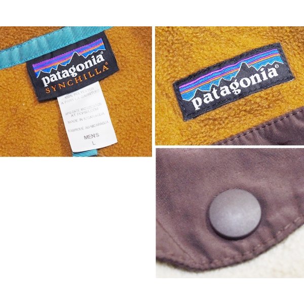 画像2: ビンテージ【パタゴニア】patagonia【ブラウンｘベージュ】【スナップT】【フリースプルオーバー】【サイズＬ】 