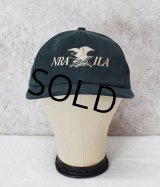 【デッドストック】90’ｓ~ USA製【ビンテージ】【NRA ILA】【緑】【コットンキャップ】【ＢＢキャップ】 