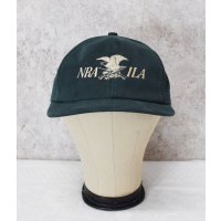 【デッドストック】90’ｓ~ USA製【ビンテージ】【NRA ILA】【緑】【コットンキャップ】【ＢＢキャップ】 