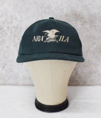 【デッドストック】90’ｓ~ USA製【ビンテージ】【NRA ILA】【緑】【コットンキャップ】【ＢＢキャップ】 