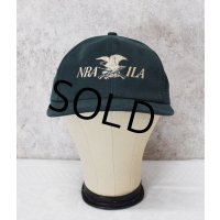 【デッドストック】90’ｓ~ USA製【ビンテージ】【NRA ILA】【緑】【コットンキャップ】【ＢＢキャップ】 