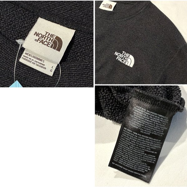 画像2: ビンテージ【ノースフェイス】【the north face】【黒】ポケット付き【スウェット】【サイズＬ】 