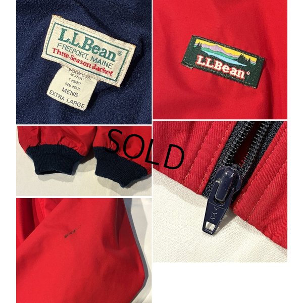 画像2: 〜90's USA製【ビンテージ】L.L.Bean【ＬＬビーン】【赤×裏地紺フリース】【スリーシーズンジャケット】【サイズXL】 