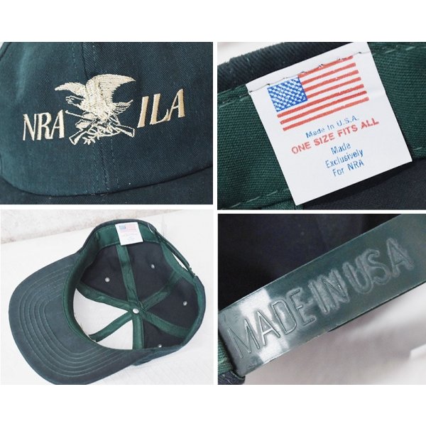 画像2: 【デッドストック】90’ｓ~ USA製【ビンテージ】【NRA ILA】【緑】【コットンキャップ】【ＢＢキャップ】 