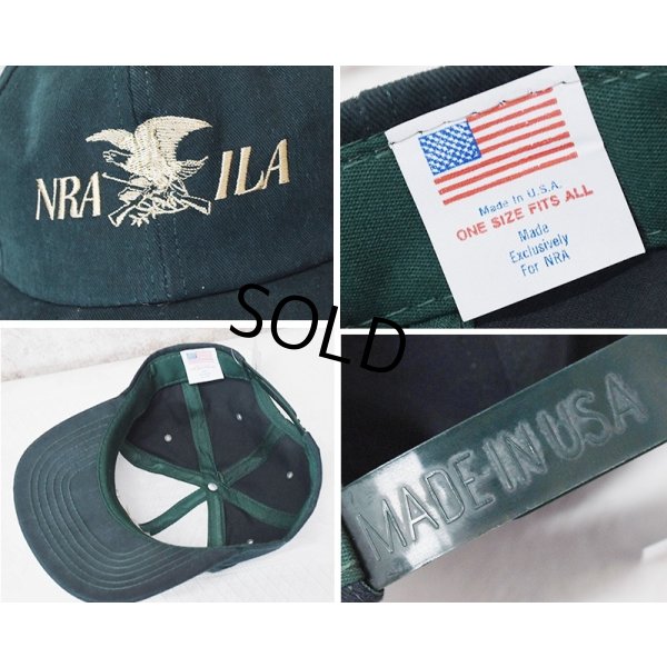画像2: 【デッドストック】90’ｓ~ USA製【ビンテージ】【NRA ILA】【緑】【コットンキャップ】【ＢＢキャップ】 