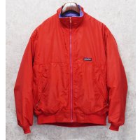 ~90's USA製【パタゴニア】patagonia ナイロン【シェルドシンチラジャケット 】【赤×ライトパープル】【裏フリースブルゾン】【サイズM】 