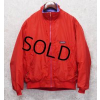 ~90's USA製【パタゴニア】patagonia ナイロン【シェルドシンチラジャケット 】【赤×ライトパープル】【裏フリースブルゾン】【サイズM】 