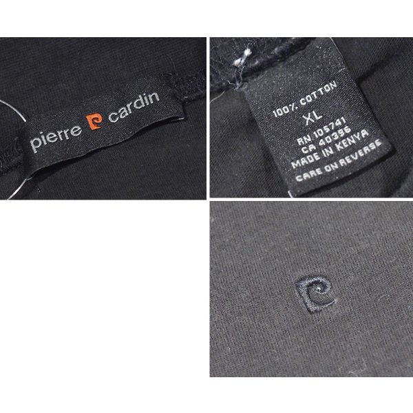 画像2: ビンテージ【pierre cardin】ピエールカルダン【黒】【コットン】 無地【モックネックロンT】【サイズXL】 
