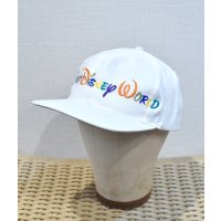 【ビンテージ】Walt Disney World【ウォルトディズニー】刺繍【白】BBキャップ【ベースボールキャップ】サイズフリー 