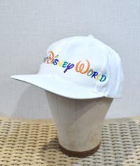 【ビンテージ】Walt Disney World【ウォルトディズニー】刺繍【白】BBキャップ【ベースボールキャップ】サイズフリー 