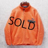 90's~ ビンテージ【パタゴニア】patagonia【サーモンピンク】シンチラ【スナップT】【フリースプルオーバー】【サイズL  】 
