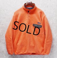 90's~ ビンテージ【パタゴニア】patagonia【サーモンピンク】シンチラ【スナップT】【フリースプルオーバー】【サイズL  】 