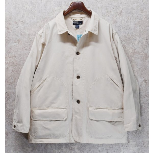 画像1: ビンテージ【ラルフローレン】【POLO RALPH LAUREN】【生成り】【ハンティングジャケット】【サイズXＬ】 