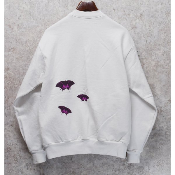 画像3: USA製 ロサンゼルスアパレル【STA Apparel】アゲハ蝶 白【フラミンゴ】スウェット  サイズM 
